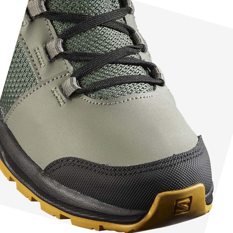 Kids' Salomon OUTWARD CLIMASALOMON™ WATERPROOF Hiking Shoes Olive | 83056-IPJR