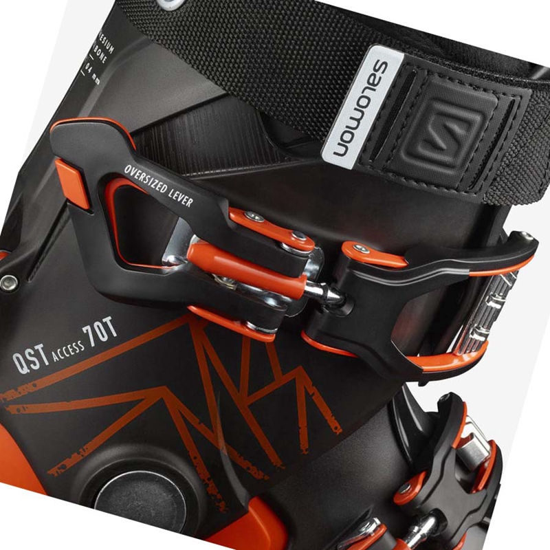 Kids' Salomon QST ACCESS 70 T Ski Boots Orange / Black | 79042-ZIFU