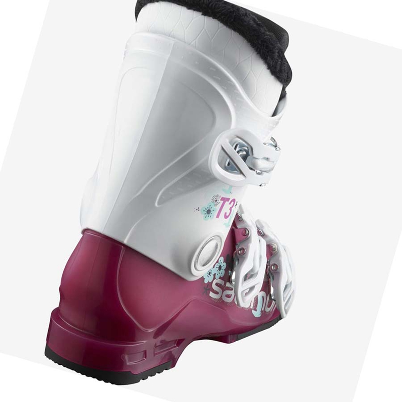 Kids' Salomon T3 RT GIRLY Ski Boots Purple / White | 95013-UCTL