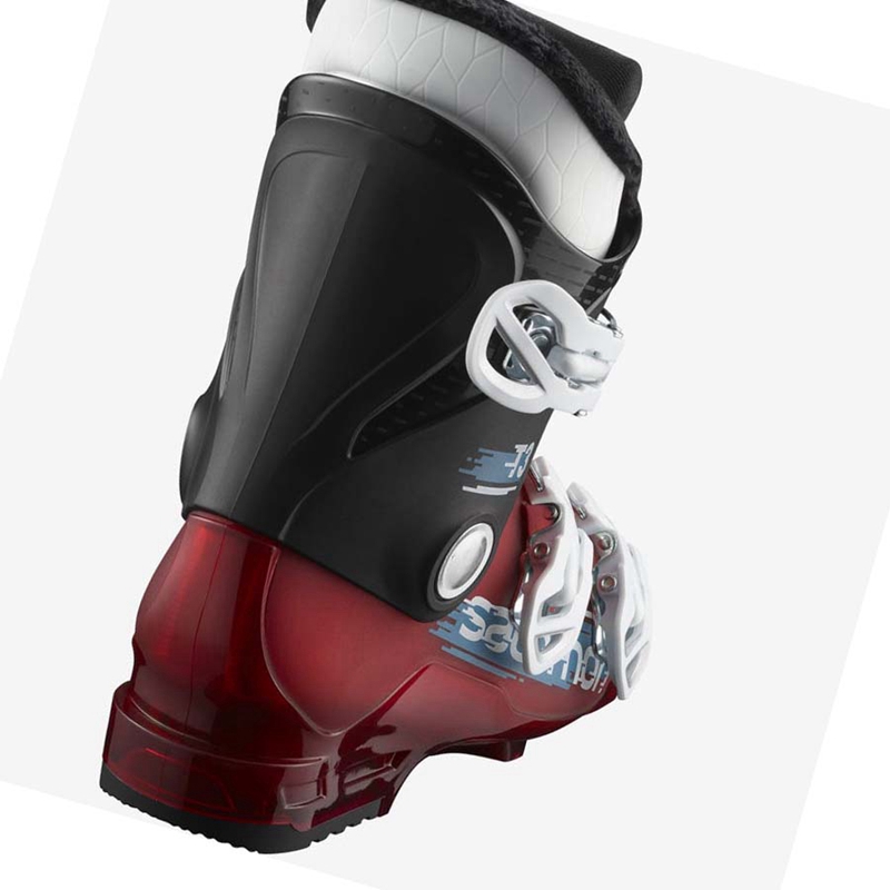 Kids' Salomon T3 RT Ski Boots Black / Red / White | 40169-WKOL