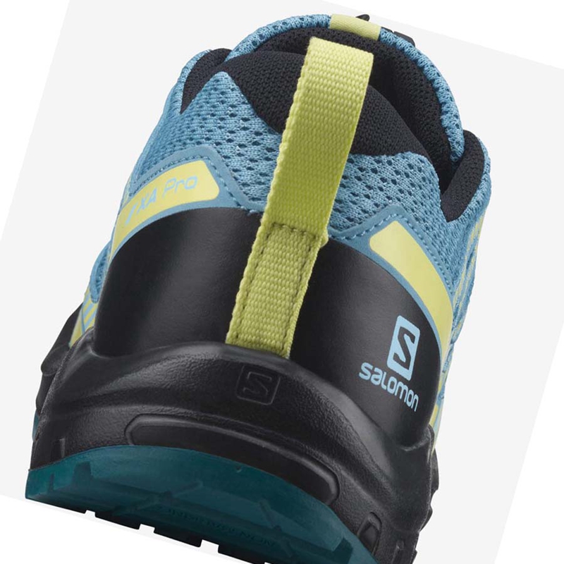 Kids' Salomon XA PRO V8 Hiking Shoes Blue | 69453-ZWXN