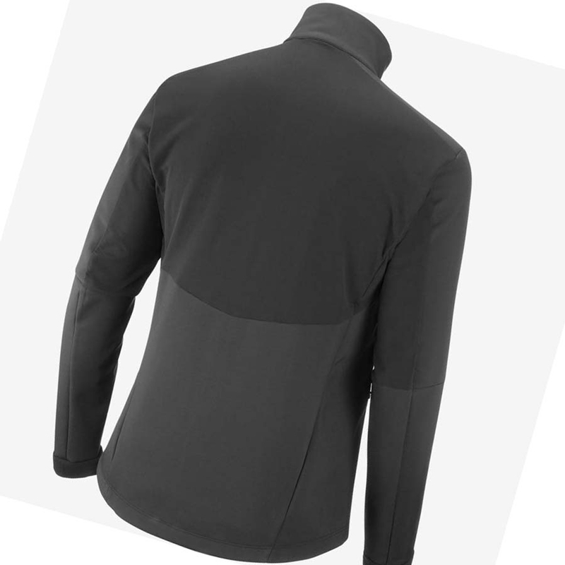 Men's Salomon AGILE SOFTSHELL Jackets Black | 24786-QGWE