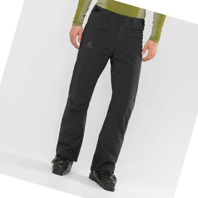 Men's Salomon BRILLIANT Ski Pants Black | 32460-YUNJ