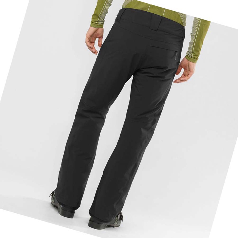 Men's Salomon BRILLIANT Ski Pants Black | 32460-YUNJ