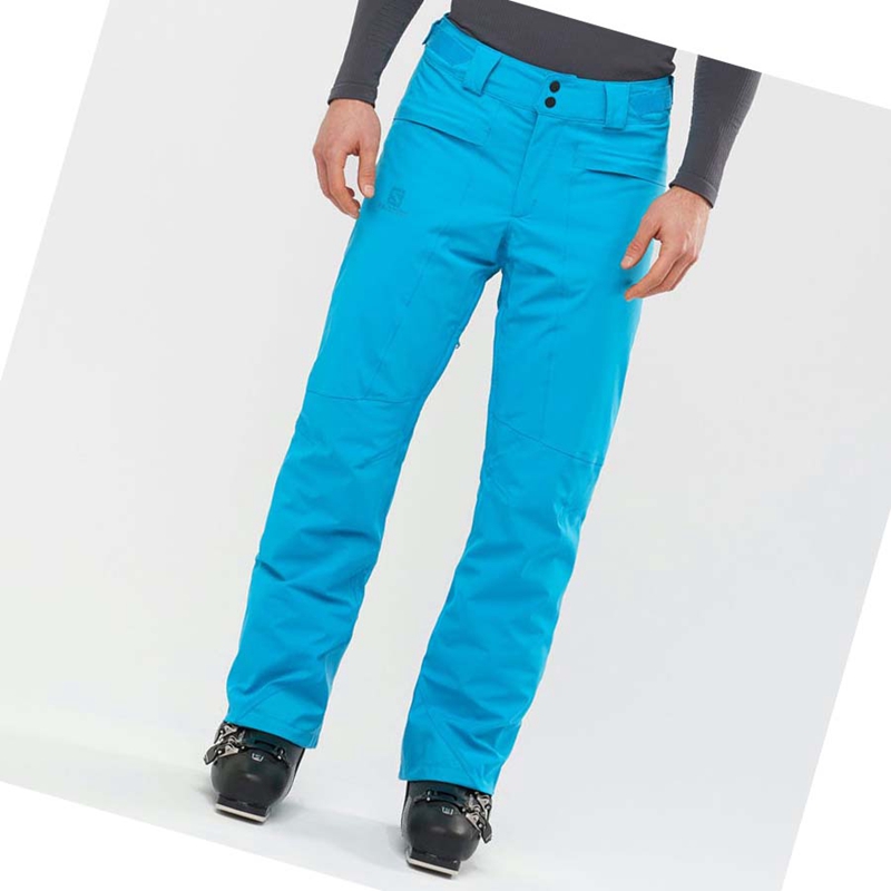 Men's Salomon BRILLIANT Ski Pants Blue | 04167-MIRF