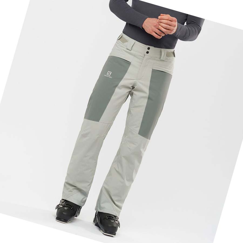 Men's Salomon BRILLIANT Ski Pants Olive | 89034-YOXJ