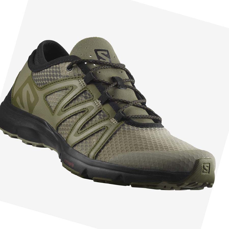 Men's Salomon CROSSAMPHIBIAN SWIFT 2 Water Shoes Olive | 29071-KQZE