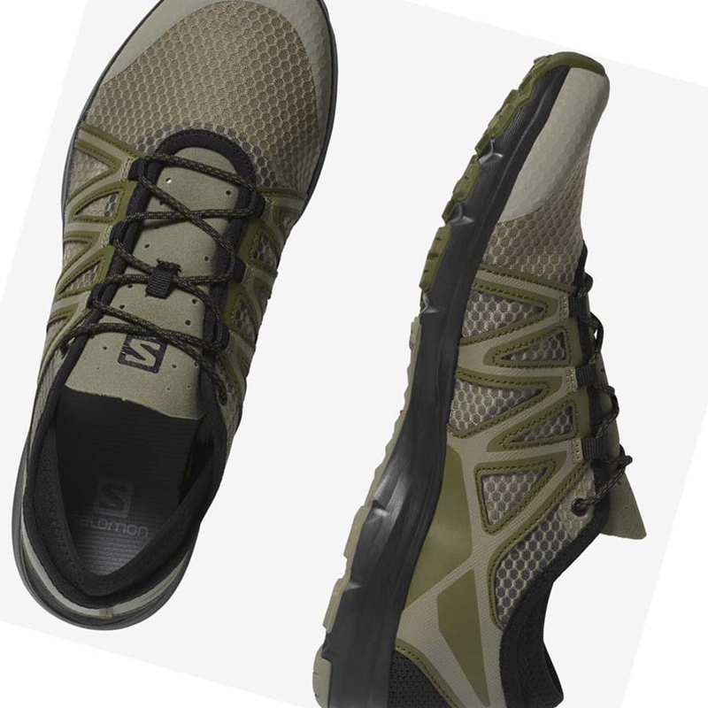 Men's Salomon CROSSAMPHIBIAN SWIFT 2 Water Shoes Olive | 29071-KQZE