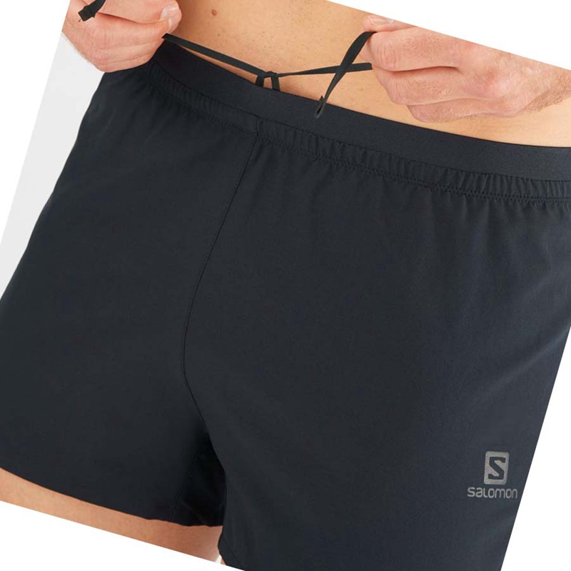 Men's Salomon CROSS 3'' Shorts Black | 83275-WODV