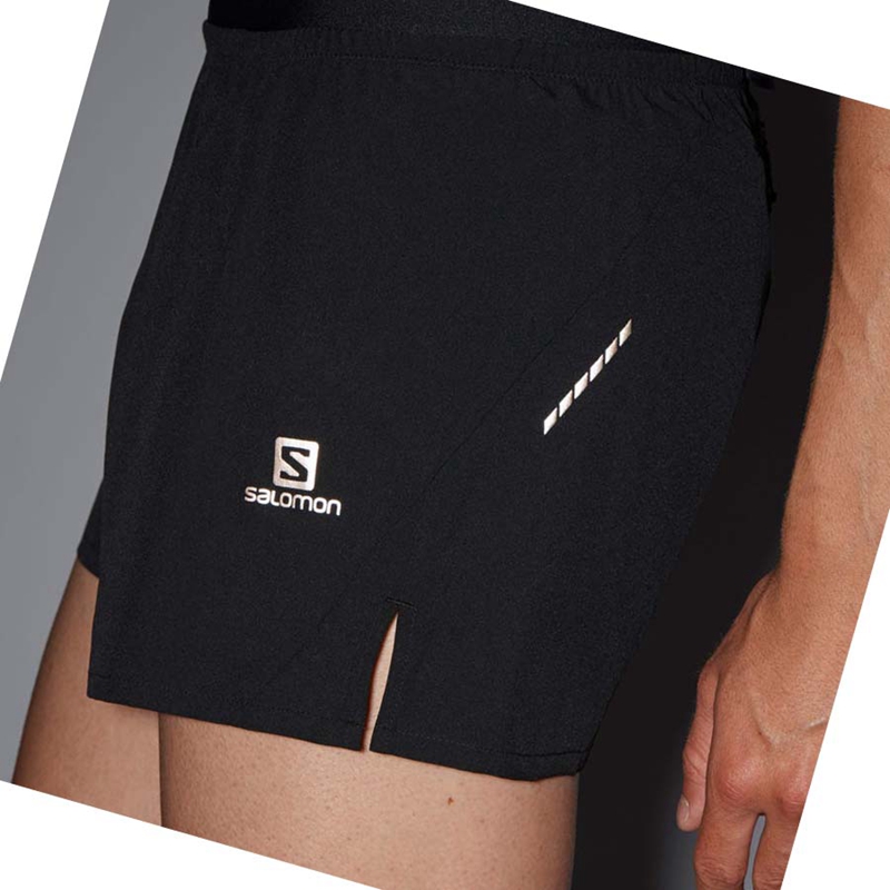 Men's Salomon CROSS 3'' Shorts Black | 83275-WODV