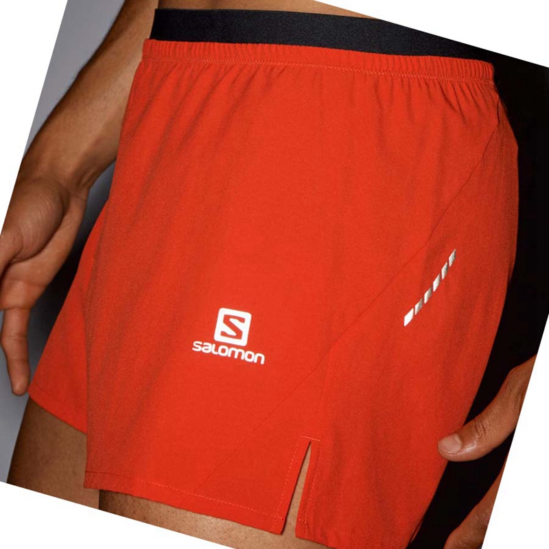 Men's Salomon CROSS 3'' Shorts Orange | 09153-HRXC