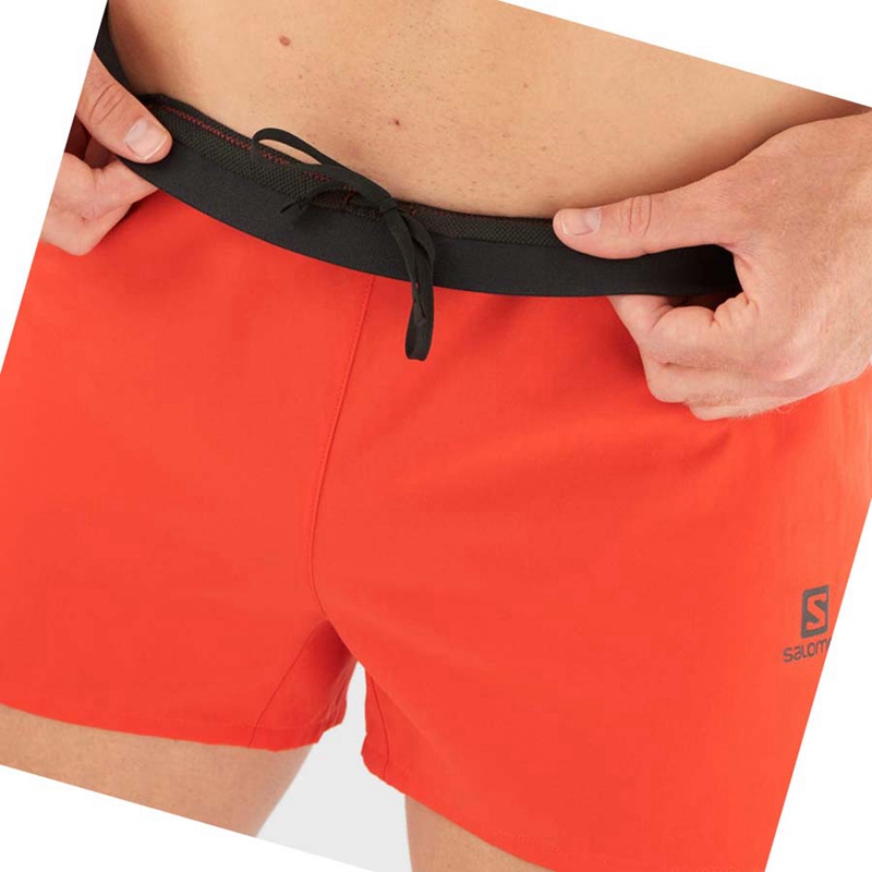 Men's Salomon CROSS 3'' Shorts Orange | 09153-HRXC