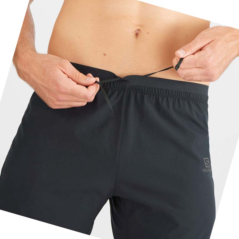 Men's Salomon CROSS 5'' Shorts Black | 08235-QMDR