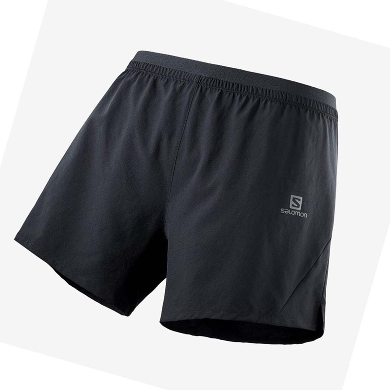 Men\'s Salomon CROSS 5\'\' Shorts Black | 08235-QMDR