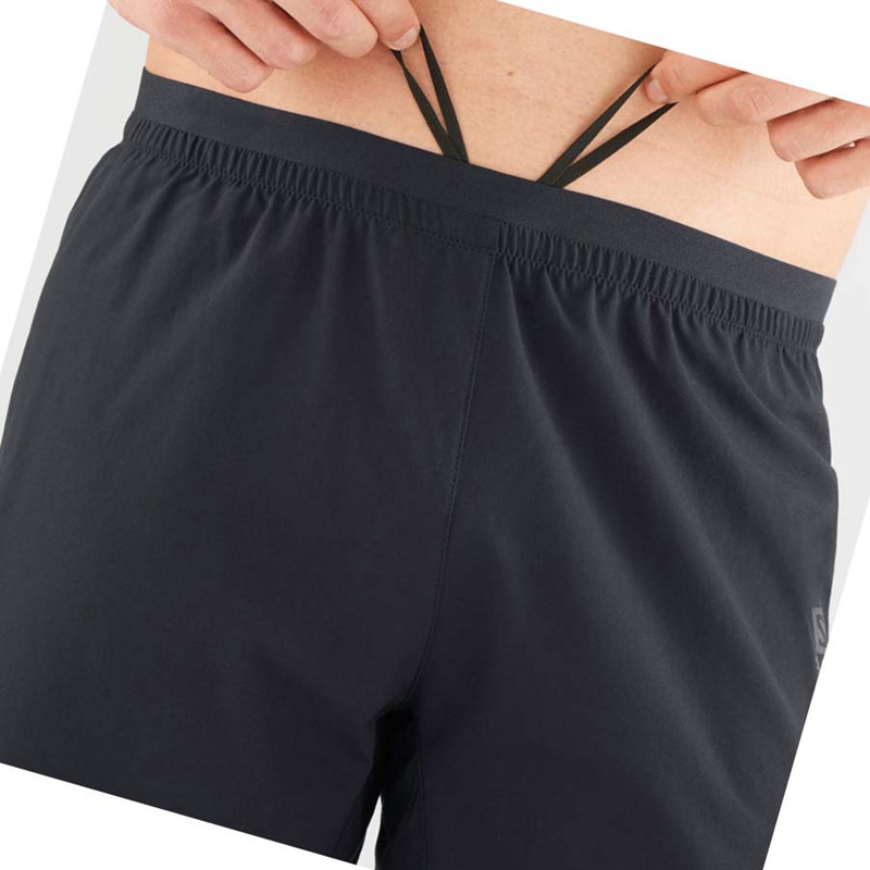 Men's Salomon CROSS 7'' Shorts Black | 10769-LHKV