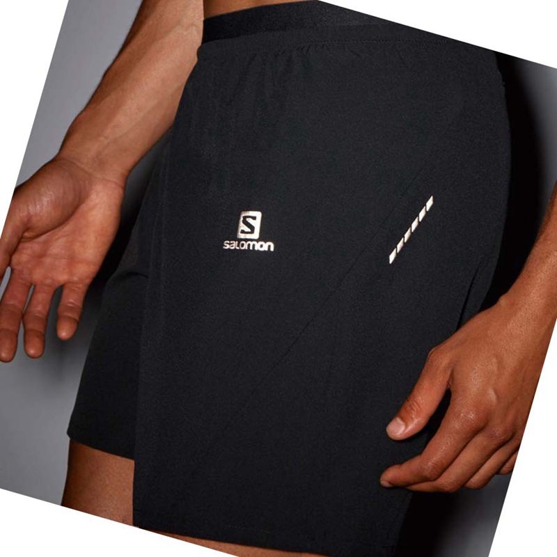 Men's Salomon CROSS 7'' Shorts Black | 10769-LHKV