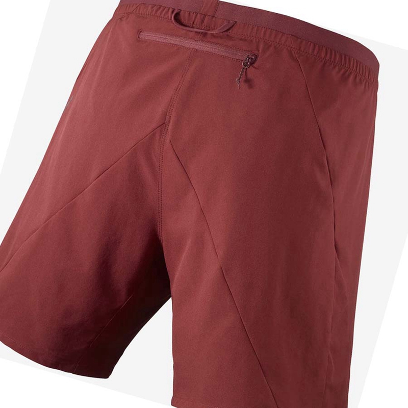 Men's Salomon CROSS 7'' Shorts Red | 52684-ZGRP