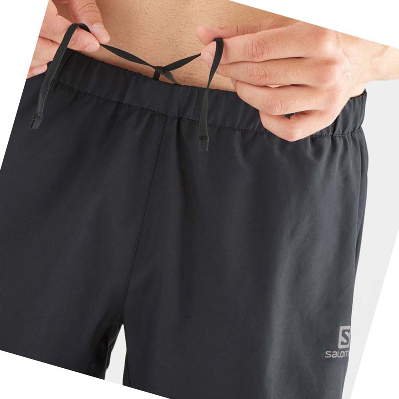 Men's Salomon CROSS REBEL 5'' Shorts Black | 98254-FCKZ