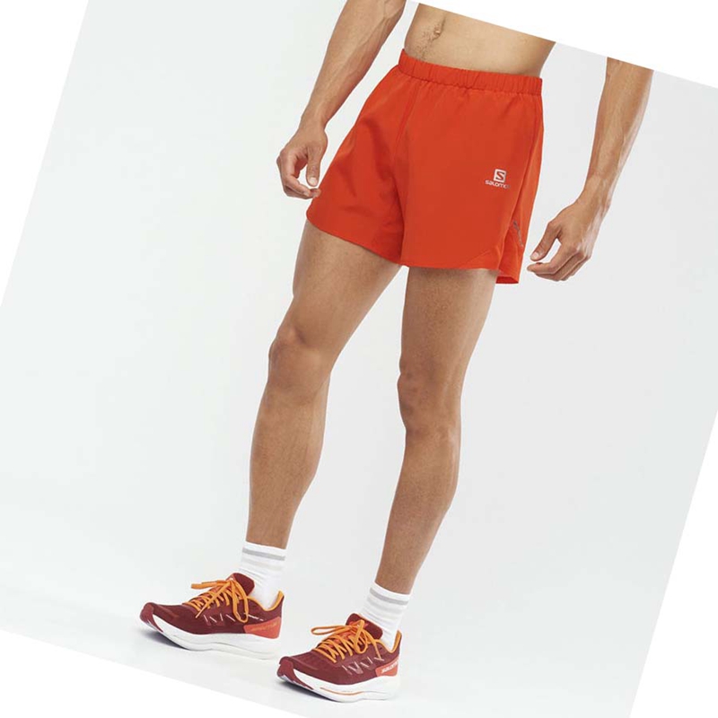 Men's Salomon CROSS REBEL 5'' Shorts Orange | 70514-EXDA