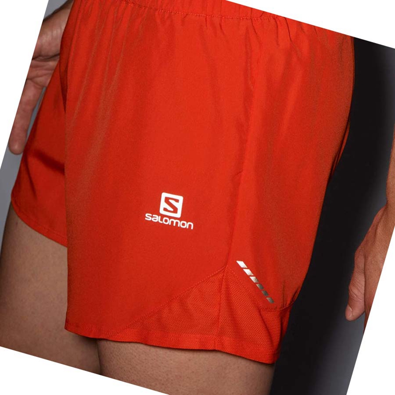 Men's Salomon CROSS REBEL 5'' Shorts Orange | 70514-EXDA