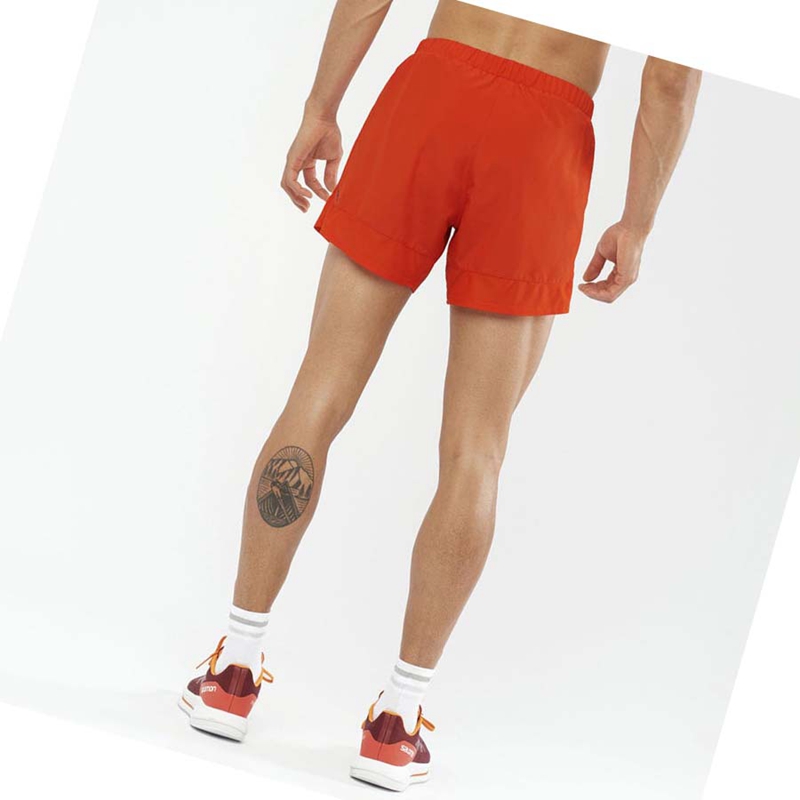 Men's Salomon CROSS REBEL 5'' Shorts Orange | 70514-EXDA