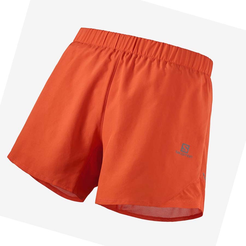 Men\'s Salomon CROSS REBEL 5\'\' Shorts Orange | 70514-EXDA