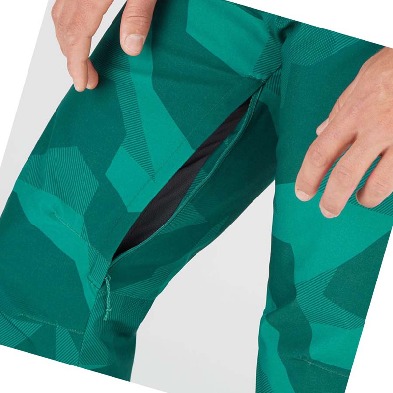 Men's Salomon EDGE Ski Pants Green | 31678-IABF