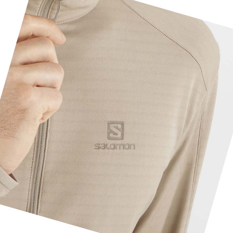 Men's Salomon ESSENTIAL LIGHTWARM Hoodie Grey | 56037-SQEL