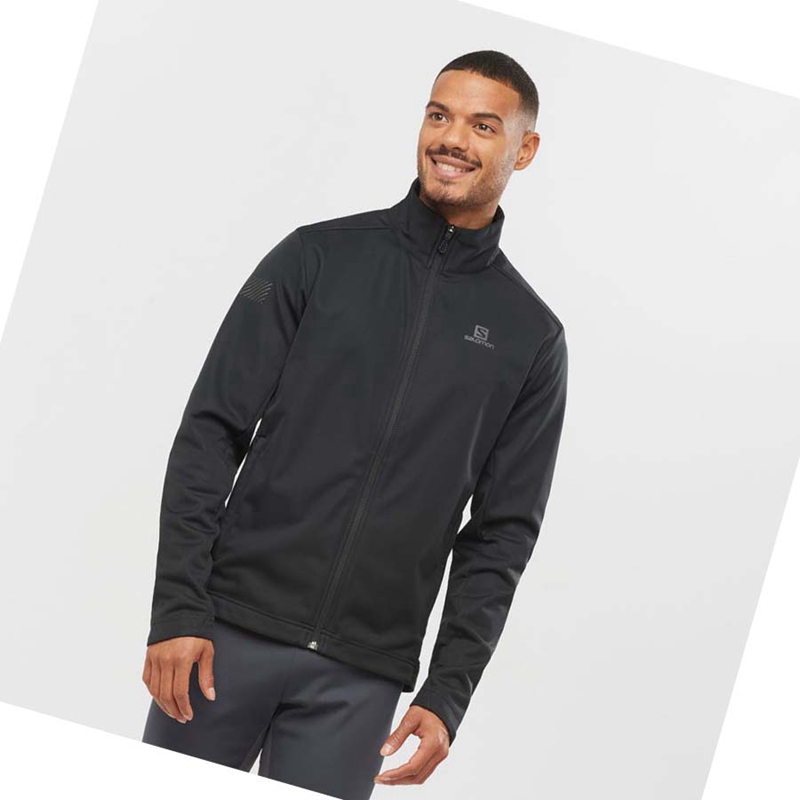 Men's Salomon GORE TEX INFINIUM™ WINDSTOPPER® Jackets Black | 20361-PVSA