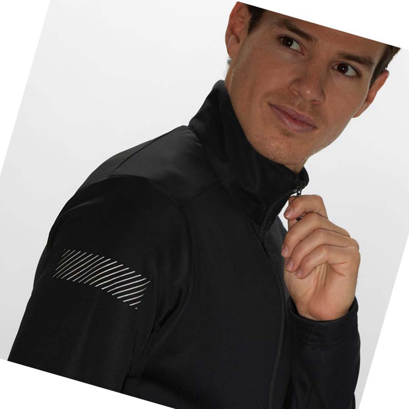 Men's Salomon GORE TEX INFINIUM™ WINDSTOPPER® Jackets Black | 20361-PVSA