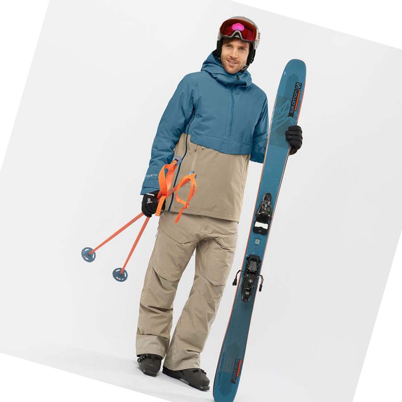 Men's Salomon GRAVITY GORE-TEX Ski Pants Brown | 25413-LBVP