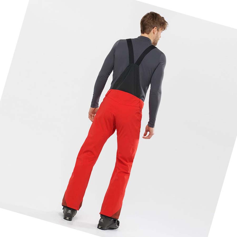 Men's Salomon OUTLAW 3L Ski Pants Red | 98647-RLXZ