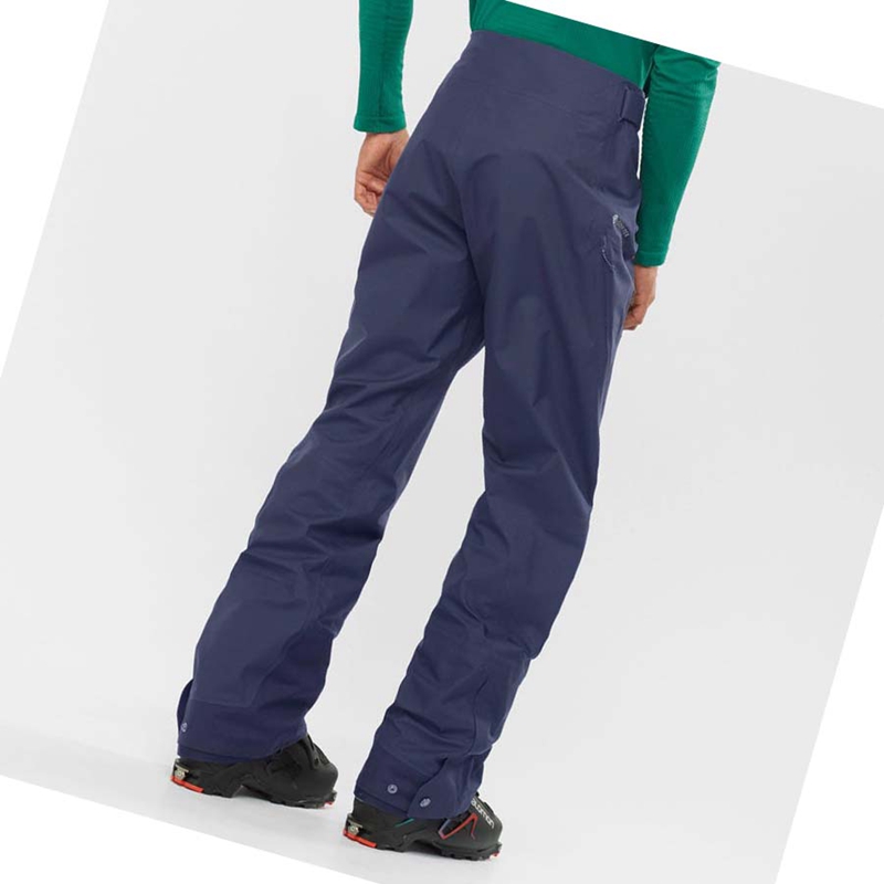 Men's Salomon OUTPEAK GORE-TEX 3L Ski Pants Blue | 18564-HZEI