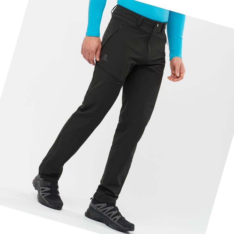 Men's Salomon OUTPEAK WARM Pants Black | 05937-SAWZ