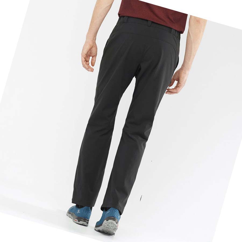 Men's Salomon OUTRACK Pants Black | 14592-MWKO