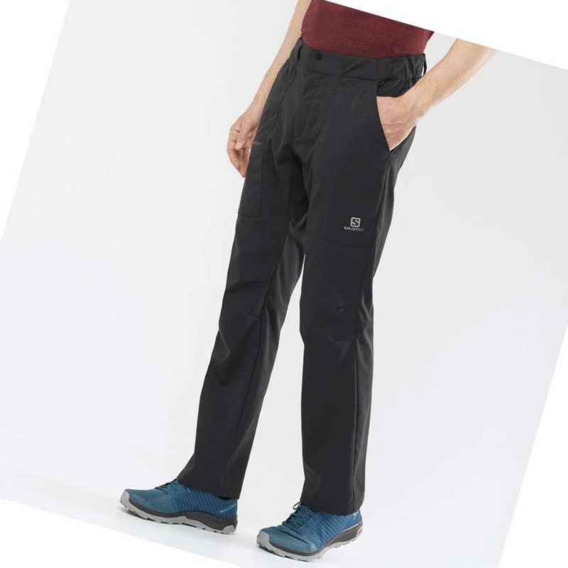 Men's Salomon OUTRACK Pants Black | 14592-MWKO