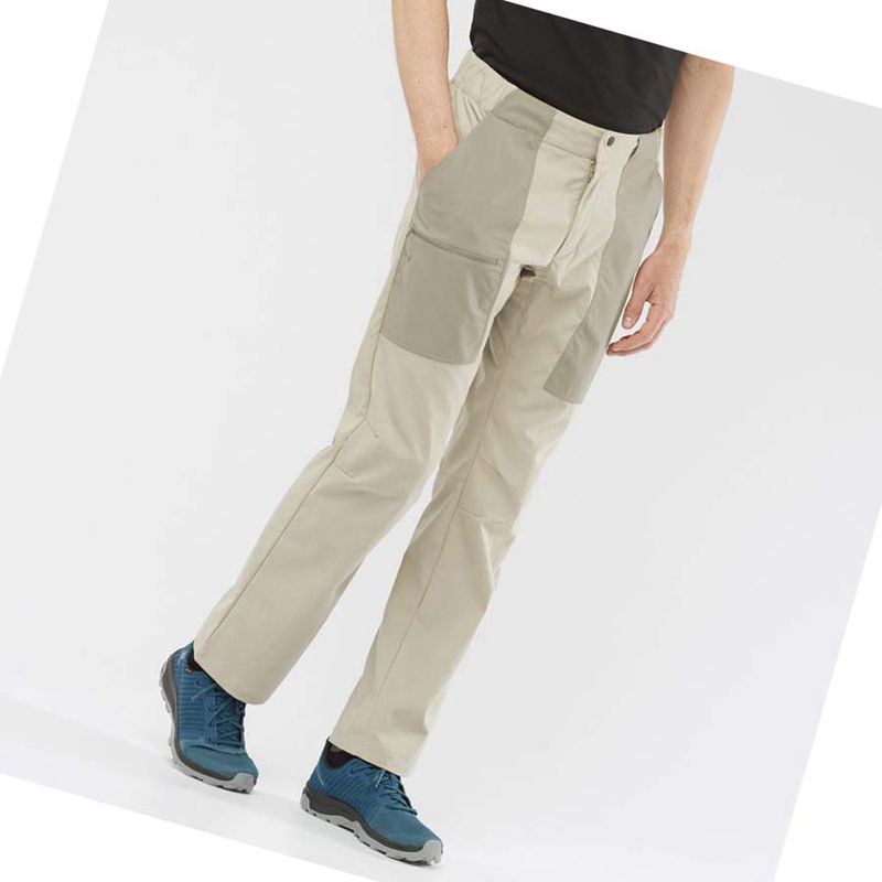 Men's Salomon OUTRACK Pants Brown | 02859-OWQX