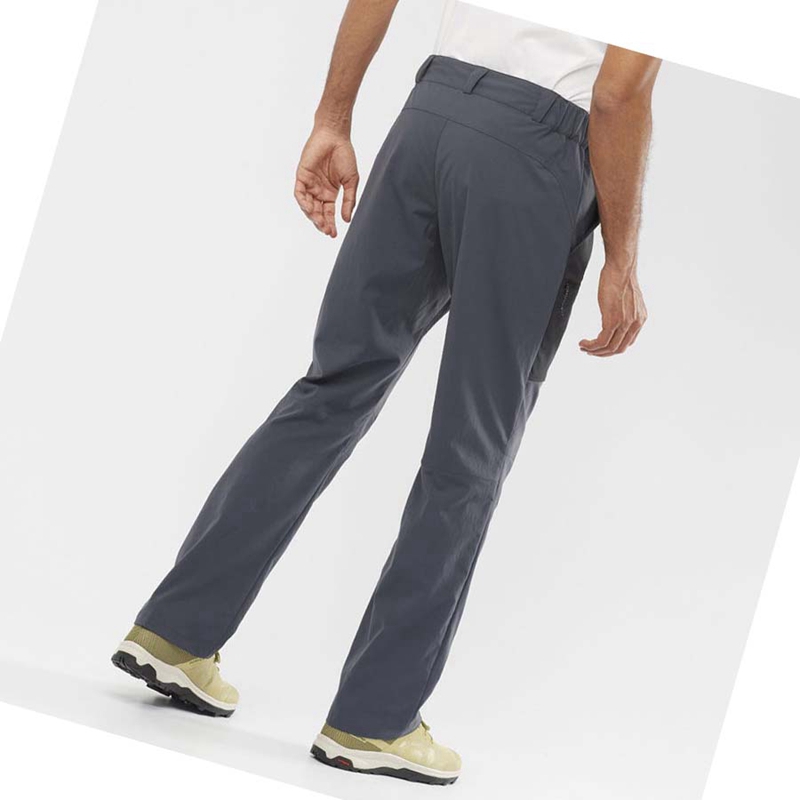 Men's Salomon OUTRACK Pants Grey | 70254-ZBDS