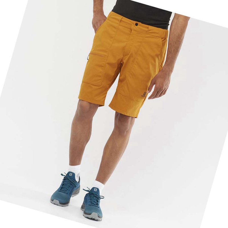 Men's Salomon OUTRACK Shorts Orange | 95104-WOKN