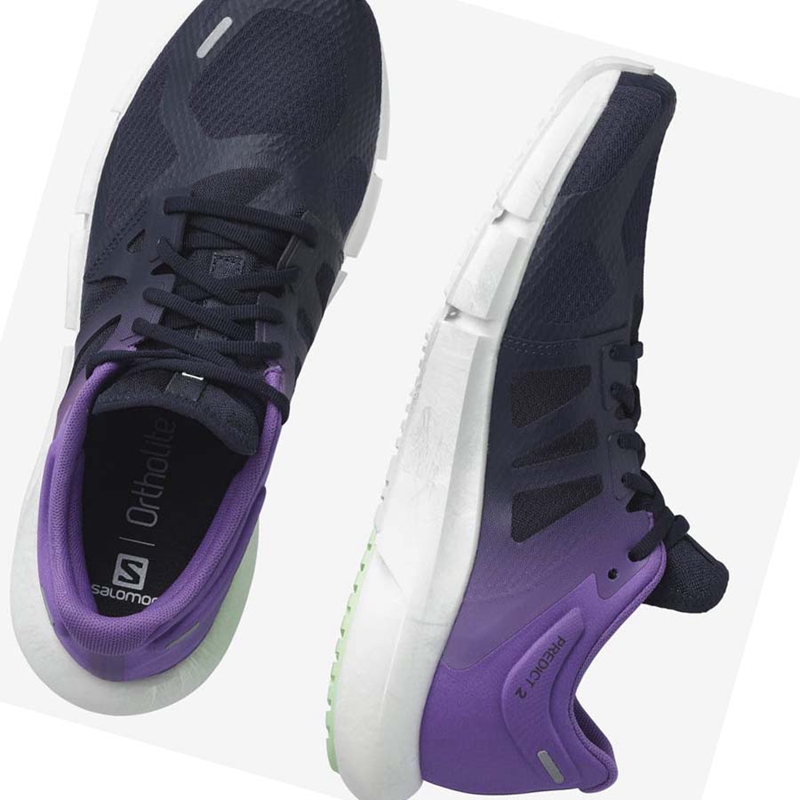 Men's Salomon PREDICT 2 Running Shoes Purple | 28904-WDVA