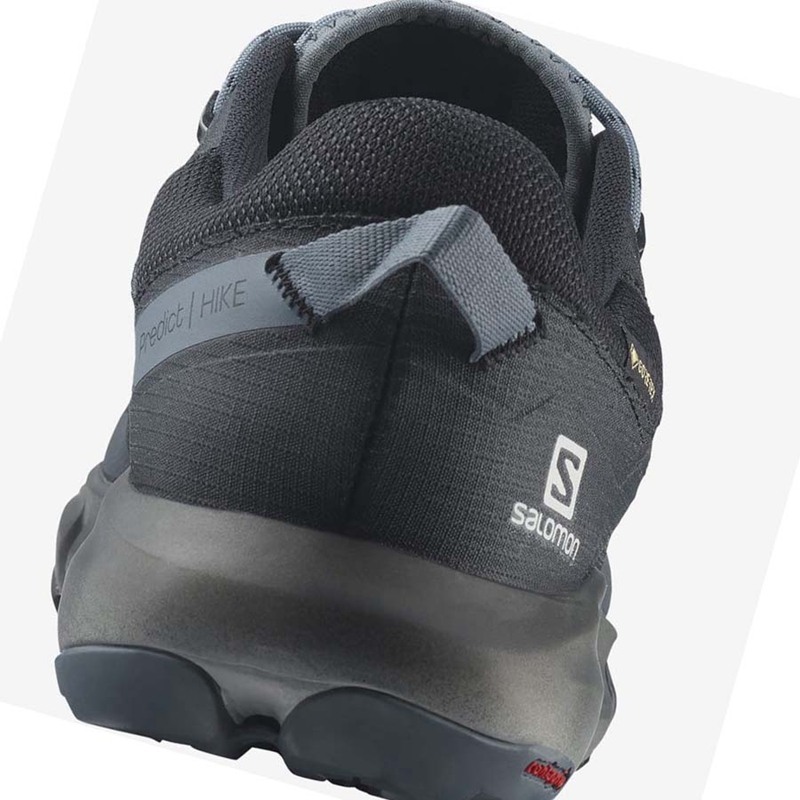 Men's Salomon PREDICT HIKE GORE-TEX Hiking Shoes Grey / Black | 39271-XVRI