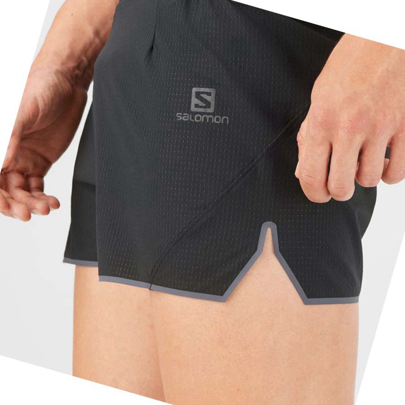 Men's Salomon SENSE AERO 3'' Shorts Black | 47901-RFLE