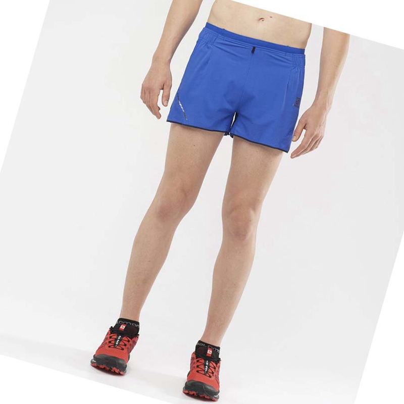 Men's Salomon SENSE AERO 3'' Shorts Blue | 29751-UZNX