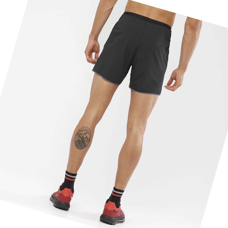 Men's Salomon SENSE AERO 5'' Shorts Black | 51092-WQAI