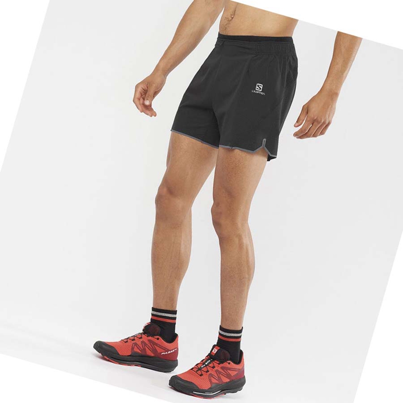 Men's Salomon SENSE AERO 5'' Shorts Black | 51092-WQAI