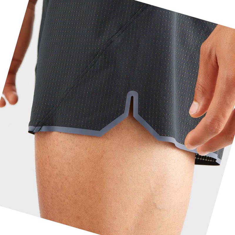 Men's Salomon SENSE AERO 5'' Shorts Black | 51092-WQAI