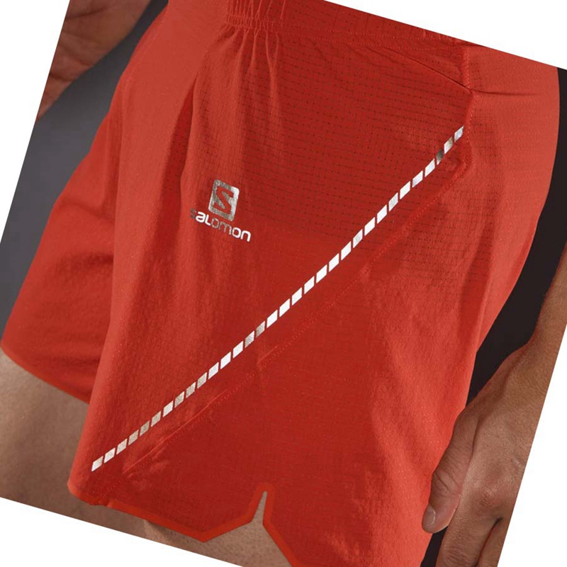 Men's Salomon SENSE AERO 5'' Shorts Orange | 49270-RHQS