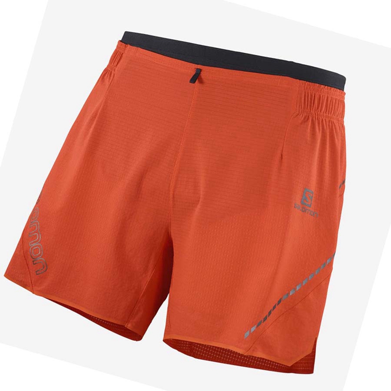 Men\'s Salomon SENSE AERO 5\'\' Shorts Orange | 49270-RHQS