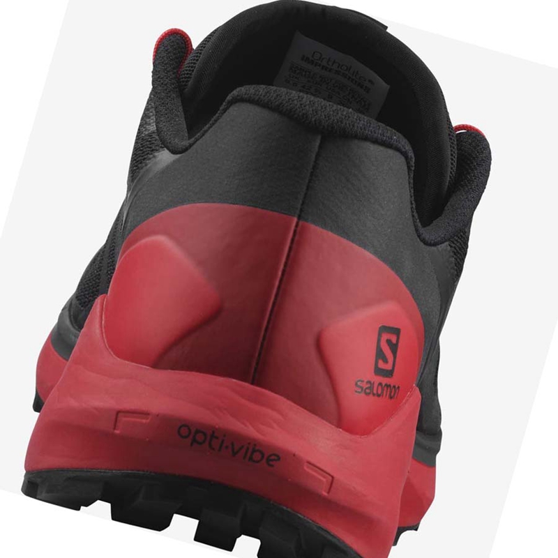 Men's Salomon SENSE RIDE 4 Trail Running Shoes Black / Red | 15827-SUIH