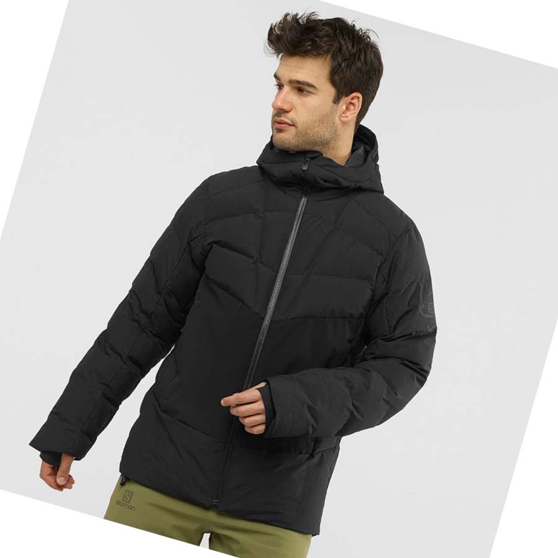 Men's Salomon SNOWSHELTER Ski Jackets Black | 26370-JWFM